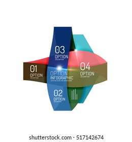 Abstract background, geometric infographic option templates. Vector colorful business presentation or data brochure layouts with sample text