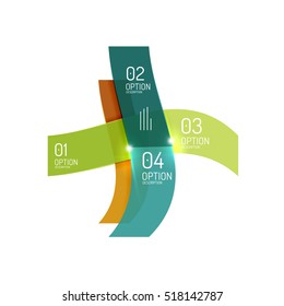 Abstract background, geometric infographic option templates. Vector colorful business presentation or data brochure layouts with sample text