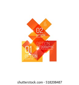 Fondo abstracto, plantillas de opciones de infografía geométrica. Presentación de negocios o diseño de folletos de datos en color vectorial con texto de ejemplo