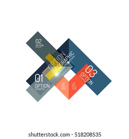 Fondo abstracto, plantillas de opciones de infografía geométrica. Presentación de negocios o diseño de folletos de datos en color vectorial con texto de ejemplo