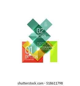 Fondo abstracto, plantillas de opciones de infografía geométrica. Presentación de negocios o diseño de folletos de datos en color vectorial con texto de ejemplo