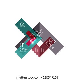 Fondo abstracto, plantillas de opciones de infografía geométrica. Presentación de negocios o diseño de folletos de datos en color vectorial con texto de ejemplo