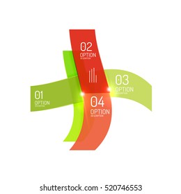 Abstract background, geometric infographic option templates. Vector colorful business presentation or data brochure layouts with sample text