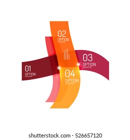 Fondo abstracto, plantillas de opciones de infografía geométrica. Presentación de negocios o diseño de folletos de datos en color vectorial con texto de ejemplo