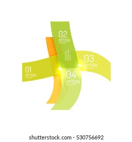 Abstract background, geometric infographic option templates. Vector colorful business presentation or data brochure layouts with sample text