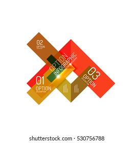 Abstract background, geometric infographic option templates. Vector colorful business presentation or data brochure layouts with sample text