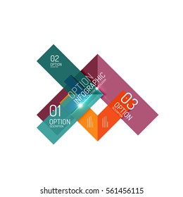 Fondo abstracto, plantillas de opciones de infografía geométrica. Presentación de negocios o diseño de folletos de datos en color vectorial con texto de ejemplo