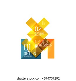 Fundo abstrato, modelos de opção infográfica geométrica. Layouts coloridos de brochura de dados ou apresentação de negócios com texto de exemplo