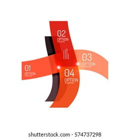 Abstract background, geometric infographic option templates. Vector colorful business presentation or data brochure layouts with sample text