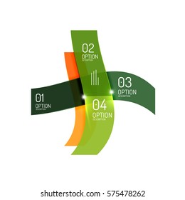 Abstract background, geometric infographic option templates. Vector colorful business presentation or data brochure layouts with sample text