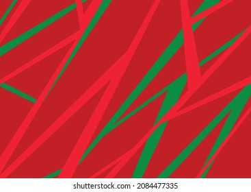 Abstract background with geometric line pattern and with Christmas background color theme