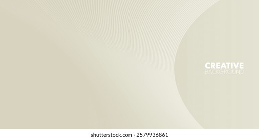 Abstract background with geometric lines and modern design, a light beige abstract background with a large circle on the right side.