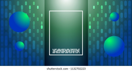 Abstract background with geometric lines and spheres. Vector illustration.