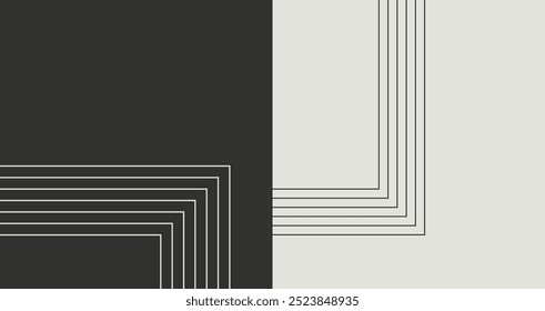 Abstract background of geometric lines with two colors