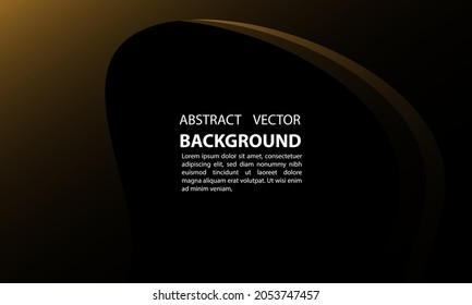 abstract background geometric liquid gradient in black and gold gradient is simple and elegant, for posters, banners, and other vector design eps 10