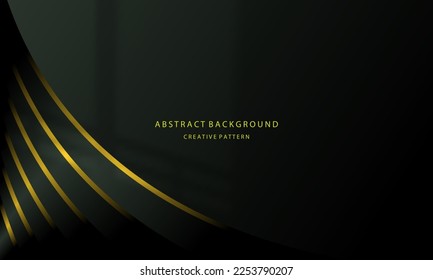 Abstract background Geometric liquid gradient of dark blue color and orange gradient with golden light on the back, for posters, banners, etc., EPS vector design copy space area 10