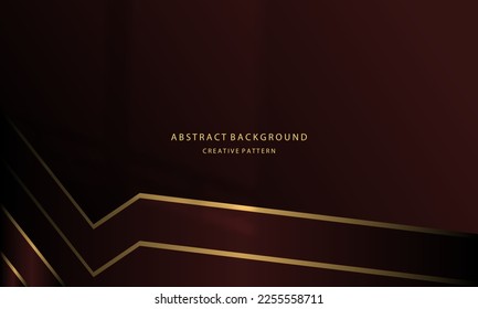 Abstract background Geometric liquid gradient of gold color and maroon gradient with golden light on the back, for posters, banners, etc., EPS 10 vector design copy space area