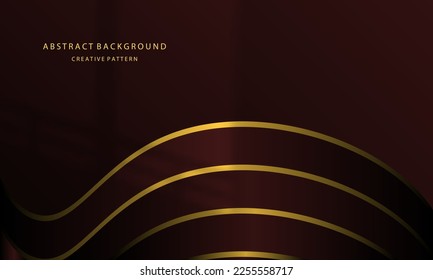 Abstract background Geometric liquid gradient of gold color and maroon gradient with golden light on the back, for posters, banners, etc., EPS 10 vector design copy space area
