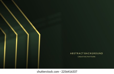 abstract background geometric liquid gradient black color and emerald gradient with gold light on the back, for posters, banners, etc., vector design copy space area eps 10