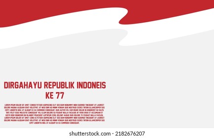 abstrakter Hintergrund geometrische Flüssigkeit glückliche unabhängige Tag indonesisch 77 rote und weiße indonesische Flagge eps10