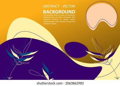 abstract background geometric liquid shape 2 hand drawn gradient in orange and blue gradient, for posters, banners, and others, vector design copy space area eps 10