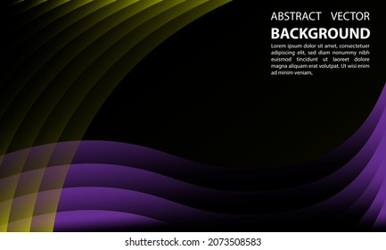 Abstract background geometric liquid shape waves purple and yellow with elegant style and simple gradient, for posters, banners. and others, vector design copy space area eps 10