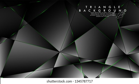 ABSTRACT BACKGROUND OF GEOMETRIC WITH luxurious polygon patterns and GREEN triangle lines