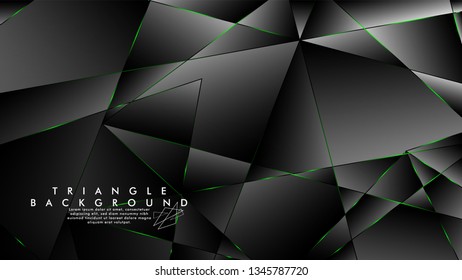 ABSTRACT BACKGROUND OF GEOMETRIC WITH luxurious polygon patterns and GREEN triangle lines
