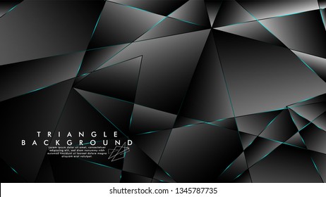ABSTRACT BACKGROUND OF GEOMETRIC WITH luxurious polygon patterns. BLUE LIGHT triangle line
