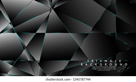 ABSTRACT BACKGROUND OF GEOMETRIC WITH luxurious polygon patterns. BLUE LIGHT triangle line