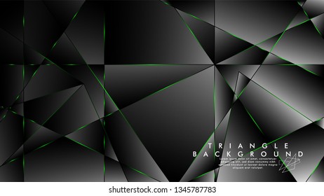 ABSTRACT BACKGROUND OF GEOMETRIC WITH luxurious polygon patterns and GREEN triangle lines