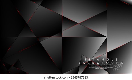ABSTRACT BACKGROUND OF GEOMETRIC WITH luxurious polygon patterns and RED triangle lines