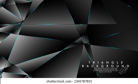 ABSTRACT BACKGROUND OF GEOMETRIC WITH luxurious polygon patterns. BLUE LIGHT triangle line