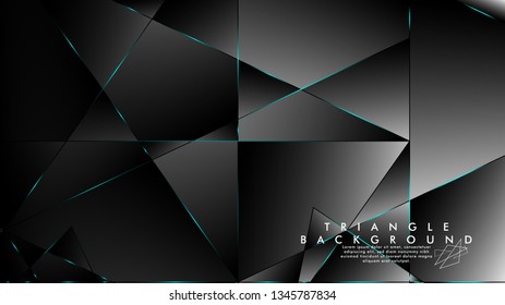 ABSTRACT BACKGROUND OF GEOMETRIC WITH luxurious polygon patterns. BLUE LIGHT triangle line