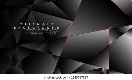 ABSTRACT BACKGROUND OF GEOMETRIC WITH luxurious polygon patterns and RED triangle lines