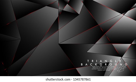 ABSTRACT BACKGROUND OF GEOMETRIC WITH luxurious polygon patterns and RED triangle lines