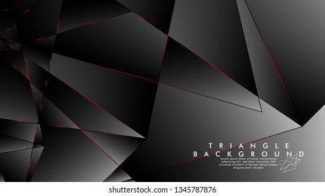 ABSTRACT BACKGROUND OF GEOMETRIC WITH luxurious polygon patterns and RED triangle lines