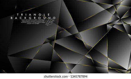 ABSTRACT BACKGROUND OF GEOMETRIC WITH luxurious polygon patterns and YELLOW triangle lines