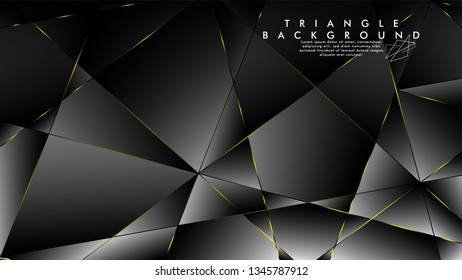 ABSTRACT BACKGROUND OF GEOMETRIC WITH luxurious polygon patterns and YELLOW triangle lines