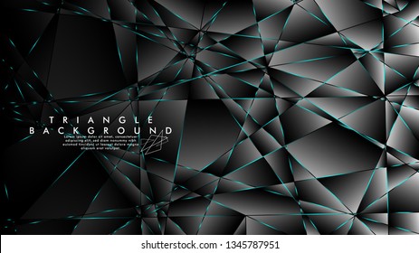 ABSTRACT BACKGROUND OF GEOMETRIC WITH luxurious polygon patterns. BLUE LIGHT triangle line