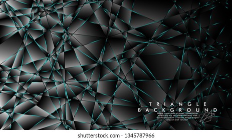 ABSTRACT BACKGROUND OF GEOMETRIC WITH luxurious polygon patterns. BLUE LIGHT triangle line
