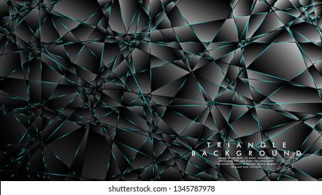 ABSTRACT BACKGROUND OF GEOMETRIC WITH luxurious polygon patterns. BLUE LIGHT triangle line