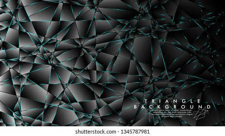 ABSTRACT BACKGROUND OF GEOMETRIC WITH luxurious polygon patterns. BLUE LIGHT triangle line