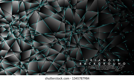 ABSTRACT BACKGROUND OF GEOMETRIC WITH luxurious polygon patterns. BLUE LIGHT triangle line