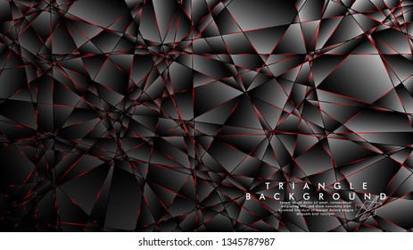 ABSTRACT BACKGROUND OF GEOMETRIC WITH luxurious polygon patterns and RED triangle lines