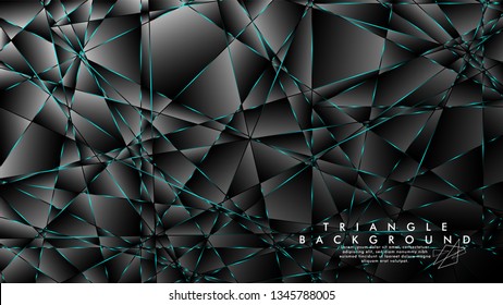 ABSTRACT BACKGROUND OF GEOMETRIC WITH luxurious polygon patterns. BLUE LIGHT triangle line