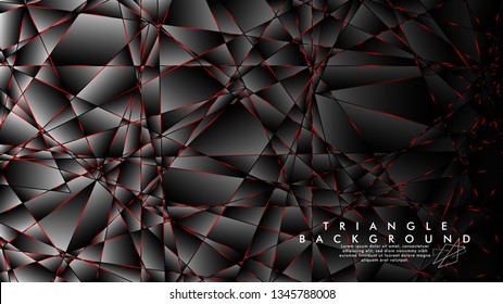 ABSTRACT BACKGROUND OF GEOMETRIC WITH luxurious polygon patterns and RED triangle lines
