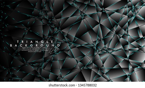 ABSTRACT BACKGROUND OF GEOMETRIC WITH luxurious polygon patterns. BLUE LIGHT triangle line