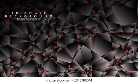 ABSTRACT BACKGROUND OF GEOMETRIC WITH luxurious polygon patterns and RED triangle lines