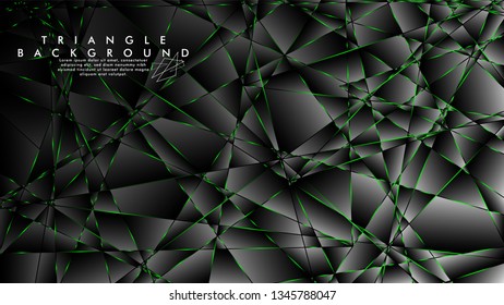 ABSTRACT BACKGROUND OF GEOMETRIC WITH luxurious polygon patterns and GREEN triangle lines
